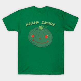 Hollow Inside - Punny Green Jack-o-Lantern Pumpkin T-Shirt